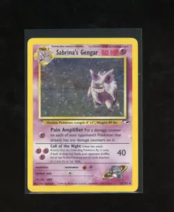 2000 Pokemon Gym Heroes Sabrina's Gengar 14/132 Holo Foil Rare Vintage Original - Image 1