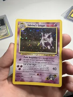 2000 Pokemon Gym Heroes Sabrina's Gengar 14/132 Holo Foil Rare Vintage Original - Image 3