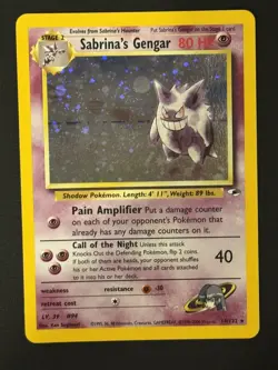 Pokemon TCG Sabrina's Gengar Holo 14/132 Gym Heroes 2000 WOTC Vintage - Image 3