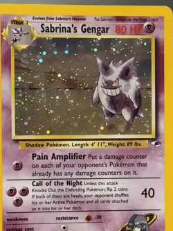 Pokemon TCG Sabrina's Gengar Holo 14/132 Gym Heroes 2000 WOTC Vintage - Image 4