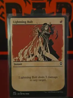 1x Lightning Bolt (401) Showcase Commander Legends: Baldur's Gate CLB LP MTG - Image 1