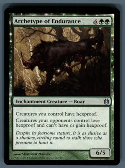 MTG 2014 Archetype of Endurance - Boar Born of the Gods 116 BNG Uncommon - Image 1