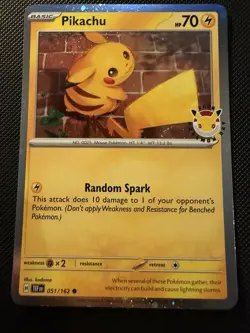 Pokemon TCG Pikachu Pokemon Promos 051/162 Stamped Holo Promo Near Mint/Mint - Image 1