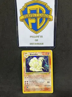 POKEMON SET BASE UNLIMITED NINETALES HOLO 12/102 PL/PR - Image 1