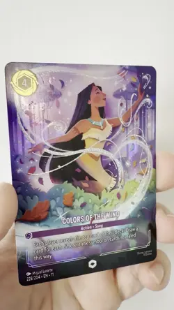 Disney Lorcana Colors of the Wind (Enchanted) 228/204 Winterspell Holo - Image 2