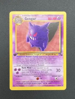 Gengar 1st Edition Fossil 20/62 Pokemon Card Non Holo NM - Image 1