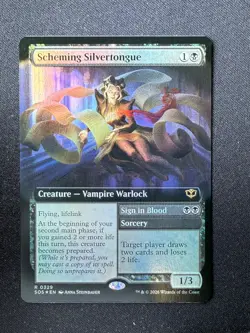 Scheming Silvertongue (EXTENDED FOIL) - Secrets of Strixhaven (Magic) NM - Image 1