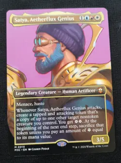 Satya, Aetherflux Genius - Borderless - M3C - NM Unplayed - EN - 0015 - Image 1