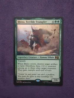 Rhino, Terrible Trampler Commander: Marvel Super Heroes Foil MTG 730 NM - Image 1