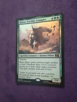 Rhino, Terrible Trampler Commander: Marvel Super Heroes Foil MTG 730 NM - Image 2