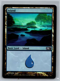 Magic The Gathering Magic 2011 Island #235/249 Foil Land MTG TCG CCG M11 - Image 1