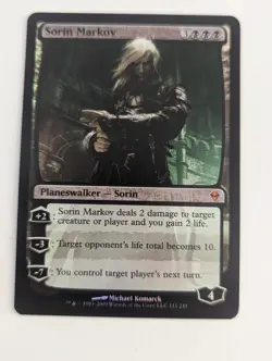 Sorin Markov FOIL Planeswalker MTG Zendikar Black Mythic Rare 111/249 - Image 1