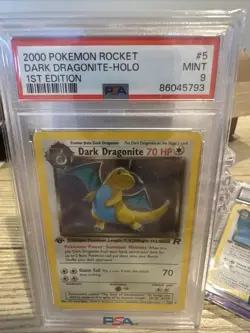 Pokemon Dark Dragonite Holo Rare TCG Card 5/82 Psa 9 - Image 1