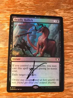 Magic the Gathering MTG foil Deadly Rollick Commander Masters signed NM - Image 2