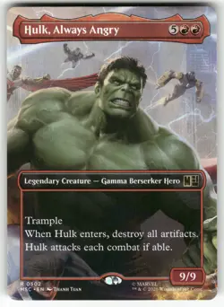 Hulk, Always Angry (Borderless) 502 Commander: Marvel Super Heroes MTG NM - Image 1