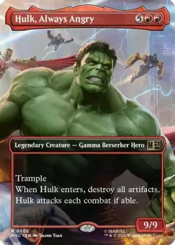 Hulk, Always Angry (Borderless) 502 Commander: Marvel Super Heroes MTG NM - Image 3