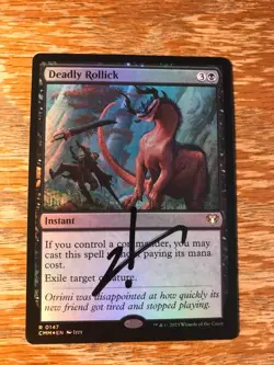 Magic the Gathering MTG foil Deadly Rollick Commander Masters signed NM - Image 2