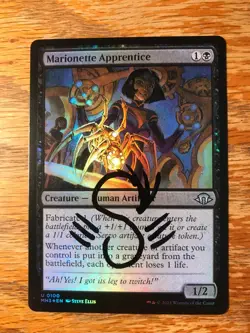 Magic the Gathering MTG foil Marionette Apprentice Modern Horizons 3 signed NM - Image 1