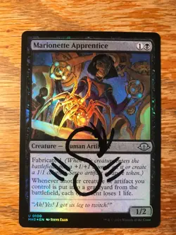 Magic the Gathering MTG foil Marionette Apprentice Modern Horizons 3 signed NM - Image 2