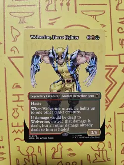 Wolverine, Fierce Fighter (Borderless) Marvel Super Heroes Regular - Image 1