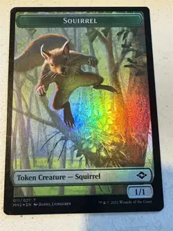 mtg foil token Beast // Squirrel, 009/011, Modern Horizons 2 unplayed - Image 1