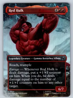 Red Hulk (Borderless) 329 Marvel Super Heroes Magic: The Gathering Foil NM - Image 1