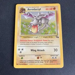Pokemon Card - Aerodactyl 1/62 - Rare Unlimited Holo - WOTC Fossil Set - Image 1
