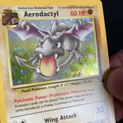 Pokemon Card - Aerodactyl 1/62 - Rare Unlimited Holo - WOTC Fossil Set - Image 5