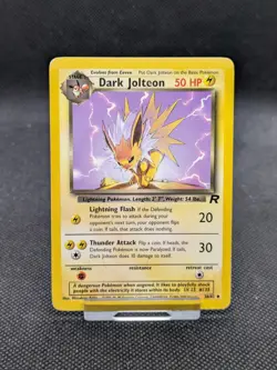 Dark Jolteon Team Rocket Set 38/82 Pokemon Card WOTC Played - Image 1