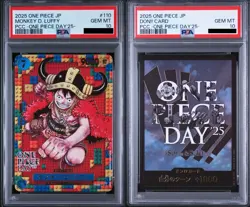 2025 One Piece Day 25 Monkey D Luffy Don Card PSA 10 Sequential Set Japan - Image 1