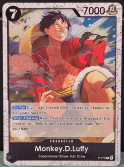 Monkey.D.Luffy PRB-02 P-075 Promo Pirate Foil The Best Vol 2 One Piece Near Mint - Image 1
