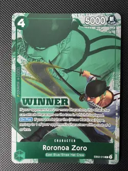 Zoro EB02-019 Winner Promo One Piece TCG English Rare Straw Hat Crew | East Blue - Image 3