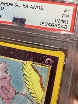 4 SWIRLS PSA 1 MK 2001 Pokemon Southern Islands Mew Promo 1/18 Reverse Holo Foil - Image 4