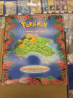 Pokemon Southern Islands 2001 Complete Set with Binder NM-LP Double Swirl Mew 🌀 - Image 1