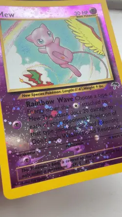 Pokemon TCG Mew 1/18 Southern Islands Holo Rare WOTC Vintage Promo NM Swirl - Image 2