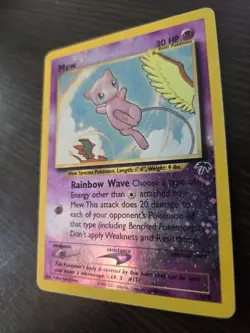 Pokemon TCG Mew 1/18 Southern Islands Reverse Holo Promo Rare WOTC 2001 LP - Image 2