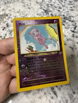 Pokemon 2001 Southern Islands Mew Reverse Holo Promo (1/18). Double swirl! LP - Image 1