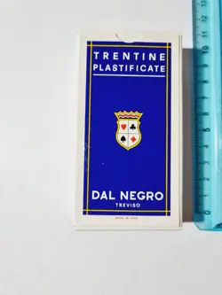 CARTE DA GIOCO TRENTINE DAL NEGRO PLASTIFICATE SCOPA ORIGINAL PLAYING CARD NEW - Image 1