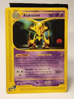 Pokemon Card Skyridge Alakazam 2/144 E-Series Pokemon Regular Non Holo Rare Eng - Image 1