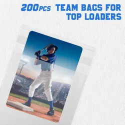 DEDC 200 Pcs Card Sleeves Team Bags for Trading Cards, 200 pcs, Transparency - Image 4