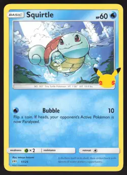 Squirtle NM 17/25 McDonald's 25th Anniversary Promos Pokemon Card - Image 1