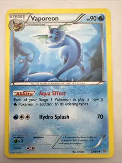 Pokemon TCG Vaporeon 22/98 Ancient Origins Regular Uncommon Card LP Condition - Image 1