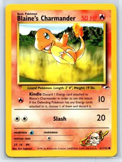 Pokemon - Blaine's Charmander Gym Heroes 61/132 NM - Image 1