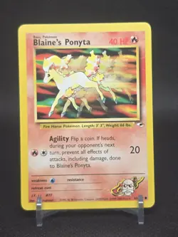 Blaine's Ponyta Gym Challenge 064/132 Pokemon TCG 2000s WOTC - Image 1