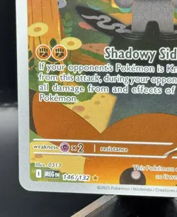 Pokemon Marshadow 146/132 ME01 Illus Rare Full Art Holo 90HP ENG - Image 4