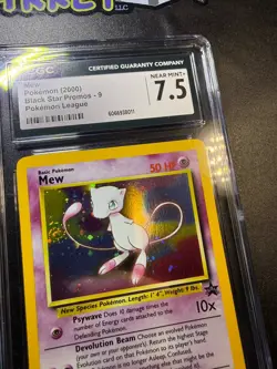 [ CGC 7.5 ] [ SWIRL] 2000 Black Star Mew #9 Holo Promo Pokemon League English - Image 3