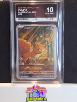 Vulpix 138/132 Illustration Rare Pokemon TCG - Ace 10 Gem Mint 💎 PERFECT Subs - Image 1