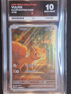 Vulpix 138/132 Illustration Rare Pokemon TCG - Ace 10 Gem Mint 💎 PERFECT Subs - Image 2
