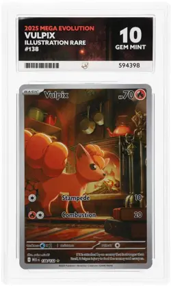 Vulpix 138/132 Illustration Rare Pokemon TCG - Ace 10 Gem Mint 💎 PERFECT Subs - Image 3