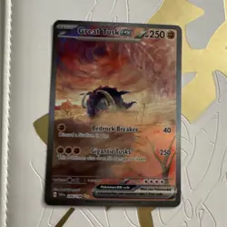 Pokemon Great Tusk ex Special Illustration Rare Full Art Holo 246/198 SV01 - Image 1